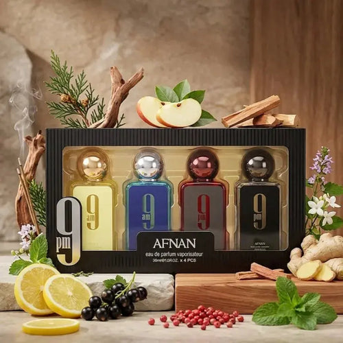 AFNAN 4PCS Perfume Set 30ml Unisex Eau De Parfum Long Lasting Fresh Sweet Woody Aromatic Fragrance Collection Luxury Mini Gift theelegancejewellery