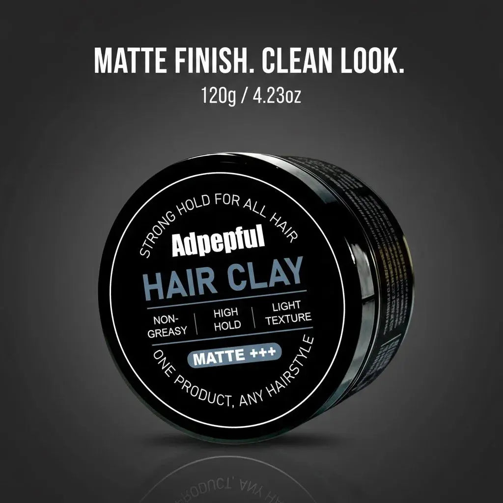 Adglamful Matte Styling Clay 120g Strong Hold Texturizing Non Greasy Low Shine Hair Mud for Modern Men Look theelegancejewellery