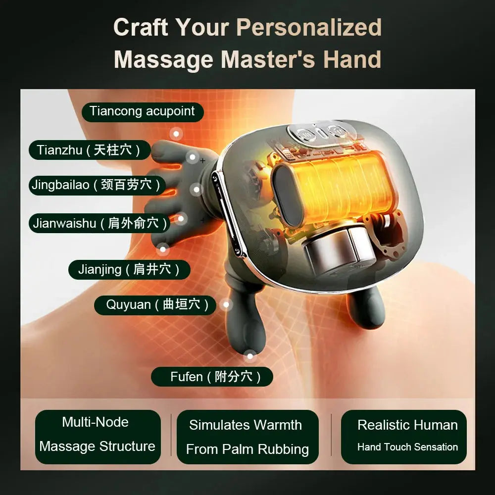 Neck Shoulder Massager Finger Pressure Shiatsu Neck Back and Shoulder Massager Electric Kneading Neck Deep Massage Muscle Relax theelegancejewellery