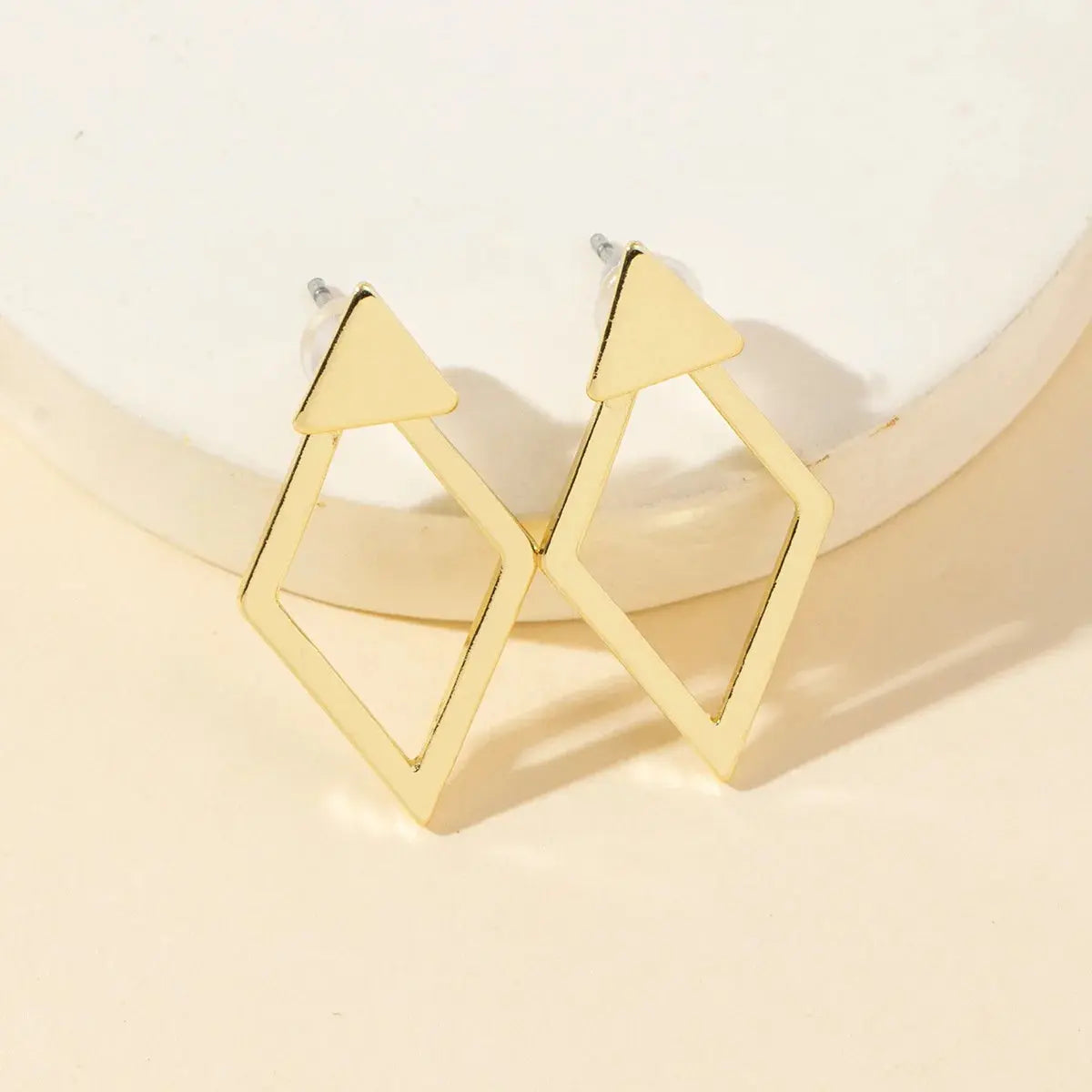 FTCY Minimalist Geometric Square Stud Earrings for Women Double-layer Detachable Triangles Design Earrings Punk Party Jewelry EleganceJewellery