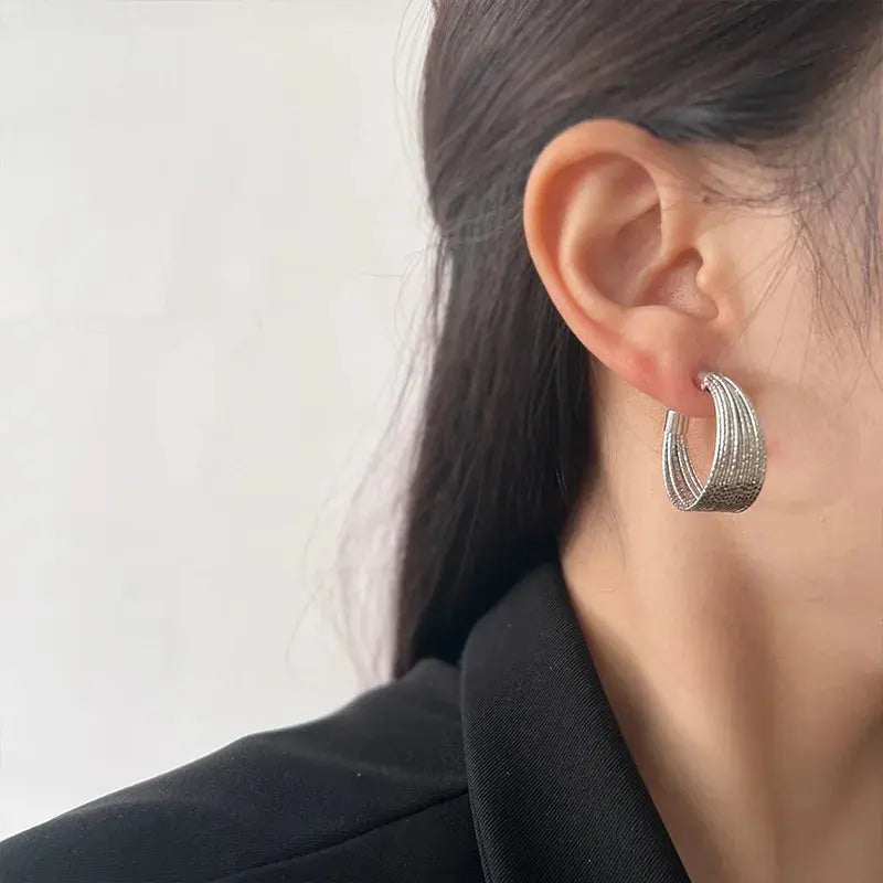 New Fashion Trend Unique Design Elegant Delicate Retro Exaggerated Multilayer Stud Earrings Women Jewelry Party Gifts Wholesale theelegancejewellery