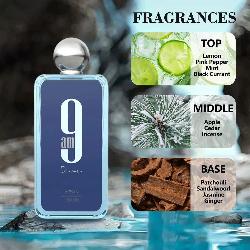 100ML Afnan 9 PM Rebel Unisex Eau De Parfum Original Arabic Perfume High Quality Brand Perfume For Men For Women Holiday Gifts theelegancejewellery