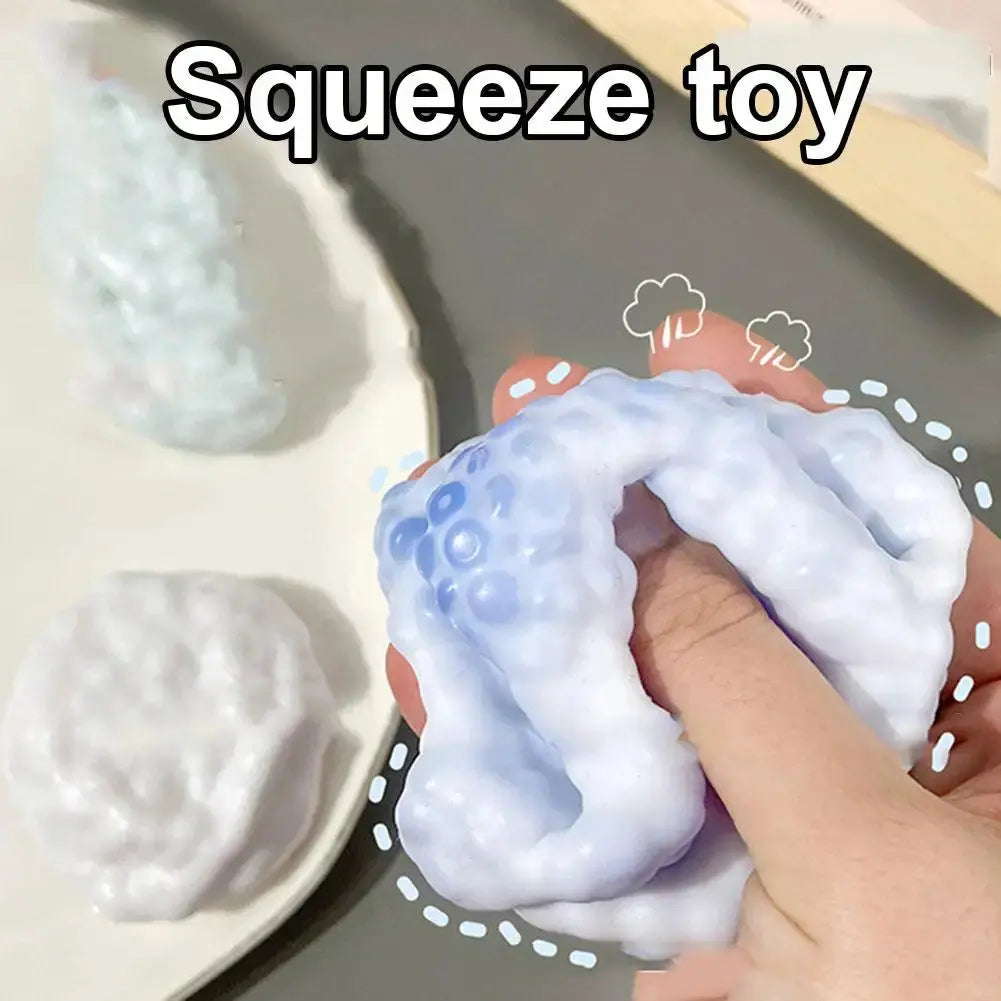 Squishy Ball Ice Skin Stress Relief Toy Super Soft Sticky Handmade Slow Rising Sensory Fidget Toy for Kids Adult Anxiety Relief theelegancejewellery