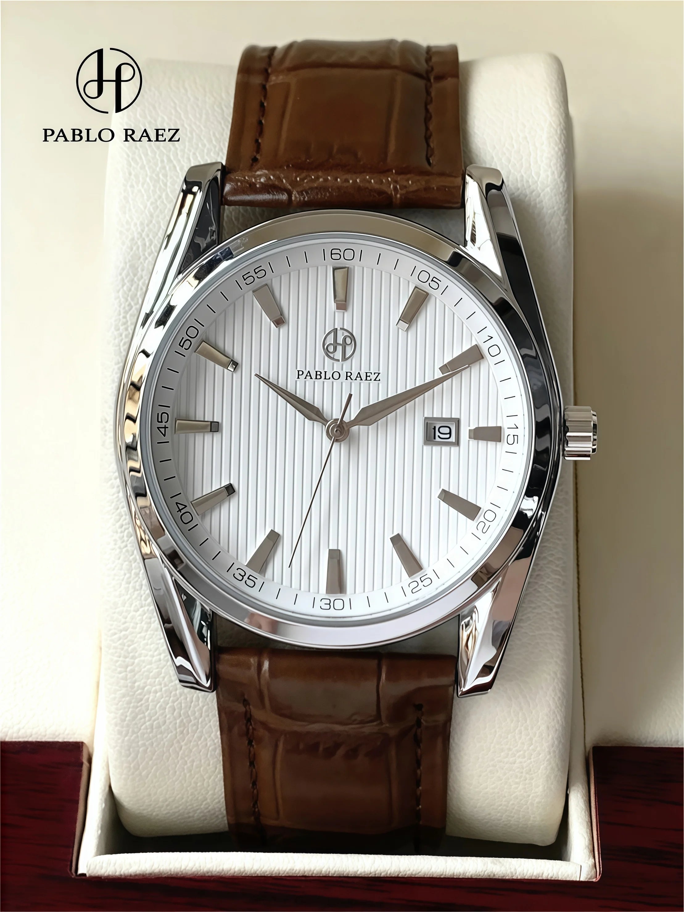PABLO RAEZ Real Photos Luxury Men Quartz Watch Waterproof Date Wristwatch Men Watches Male Clock Sports Reloj High Quality +Box