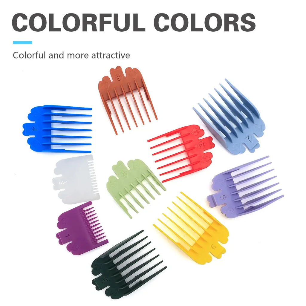 10Pcs Hair Clipper Guards Barber Accessories Professional Trimmer Attachment Limit Combs Replacement Guards Set