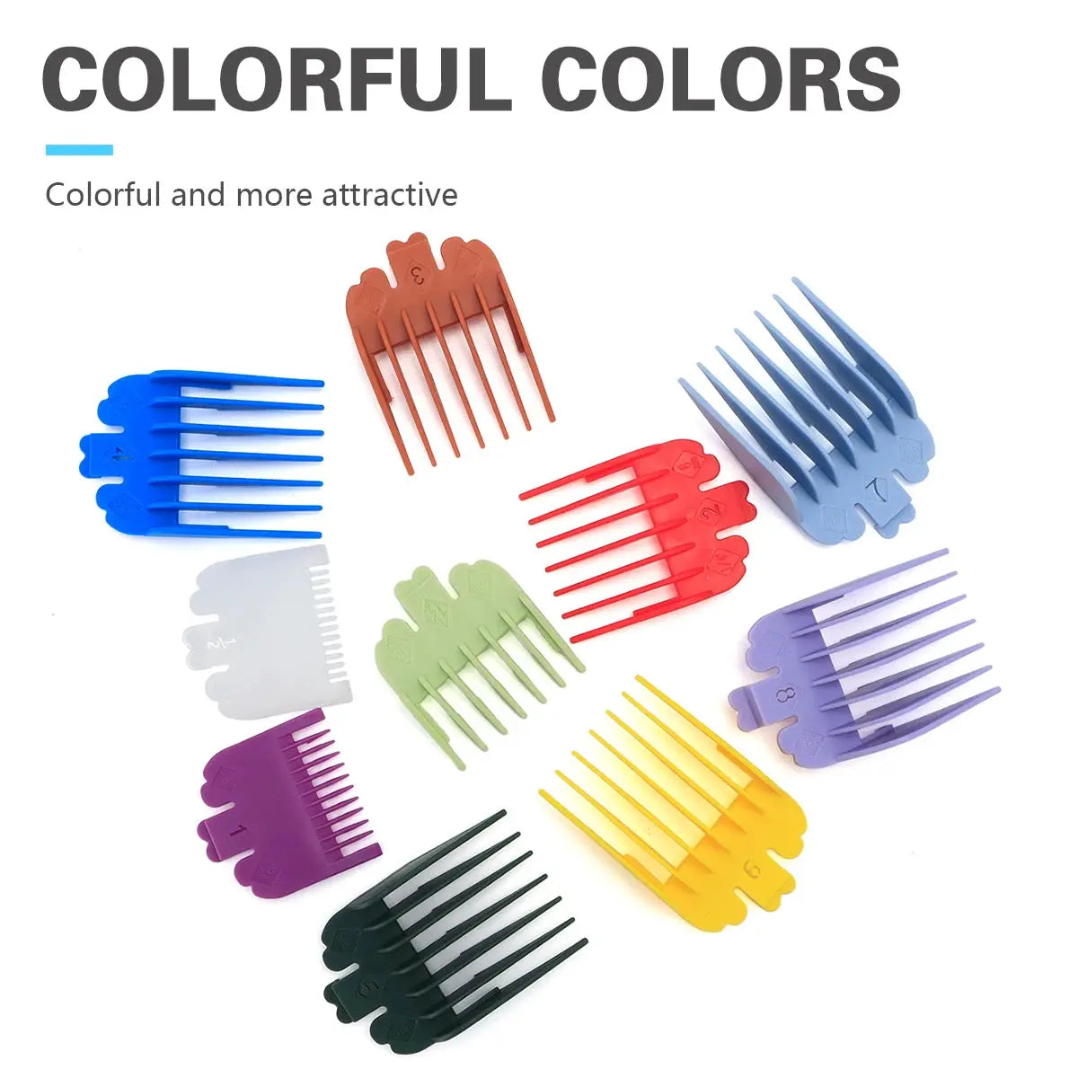 10Pcs Hair Clipper Guards Barber Accessories Professional Trimmer Attachment Limit Combs Replacement Guards Set