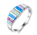 Colorful Fire Opal Fashion Jewelry Opal Cock Rings for Women Fashion Jewelry Luxury Evening Party Jewelry Christmas Gift for Her theelegancejewellery