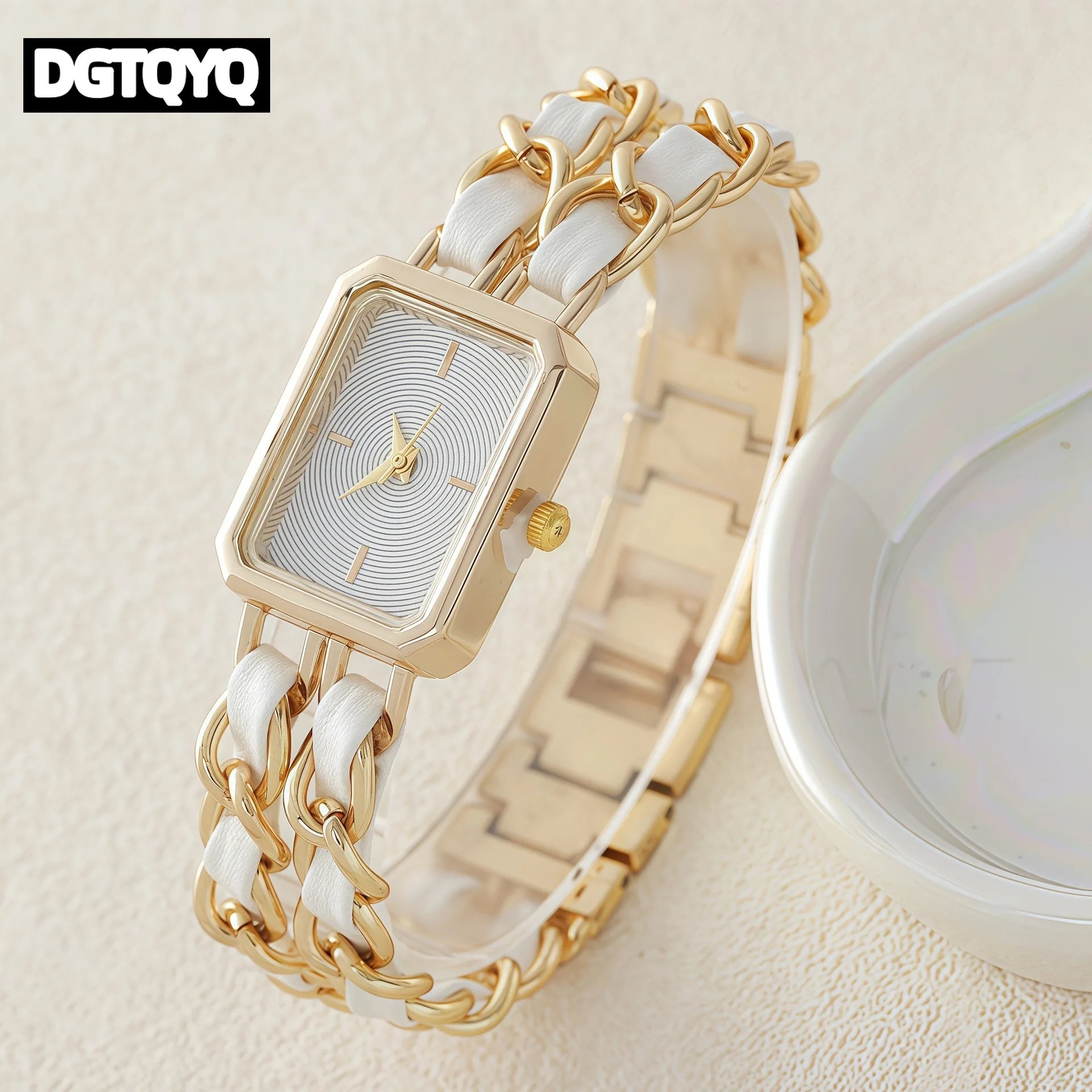2026 New Luxury Fashion Wristwatches Woman Girl Rectangle Style Steel Metal Leather Band Quartz Square Clock reloj para mujer