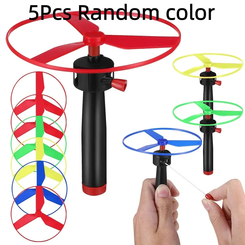 Pull String Flying Disc Set