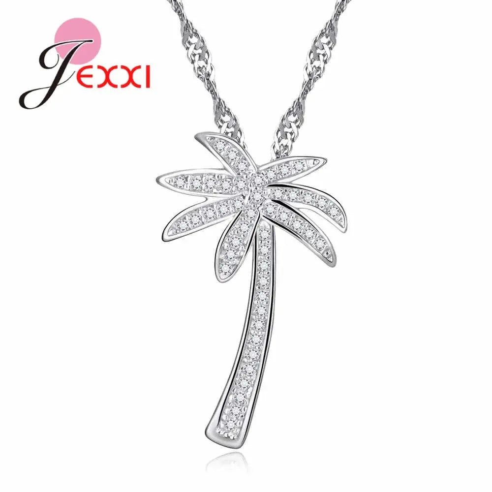 Latest Fashion Jewelry Crystal Necklace For Girl Popular 925 Sterling Silver Necklace For Women Wedding Anniversary Party theelegancejewellery