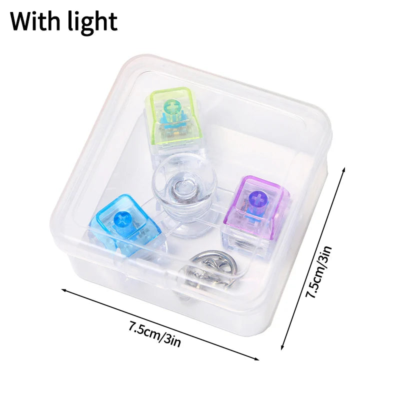 4-Key Polka Dot Keychain Pendant Fidget Stress Releasing Decompression Keychain Press Keyboard Button Keycap Bags Charm Pendant