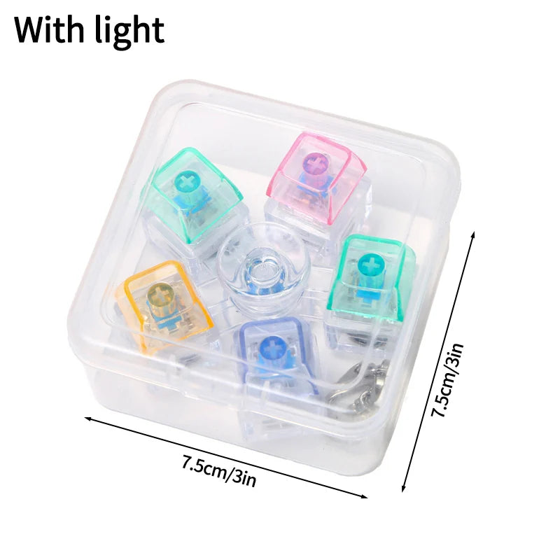 4-Key Polka Dot Keychain Pendant Fidget Stress Releasing Decompression Keychain Press Keyboard Button Keycap Bags Charm Pendant