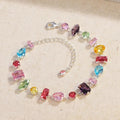 Brand 18K Gold Plated New Luxury Colourful Crystal Zircon Necklace For Women Fashion Party Jewelry Accessories Ladies Jewellery theelegancejewellery