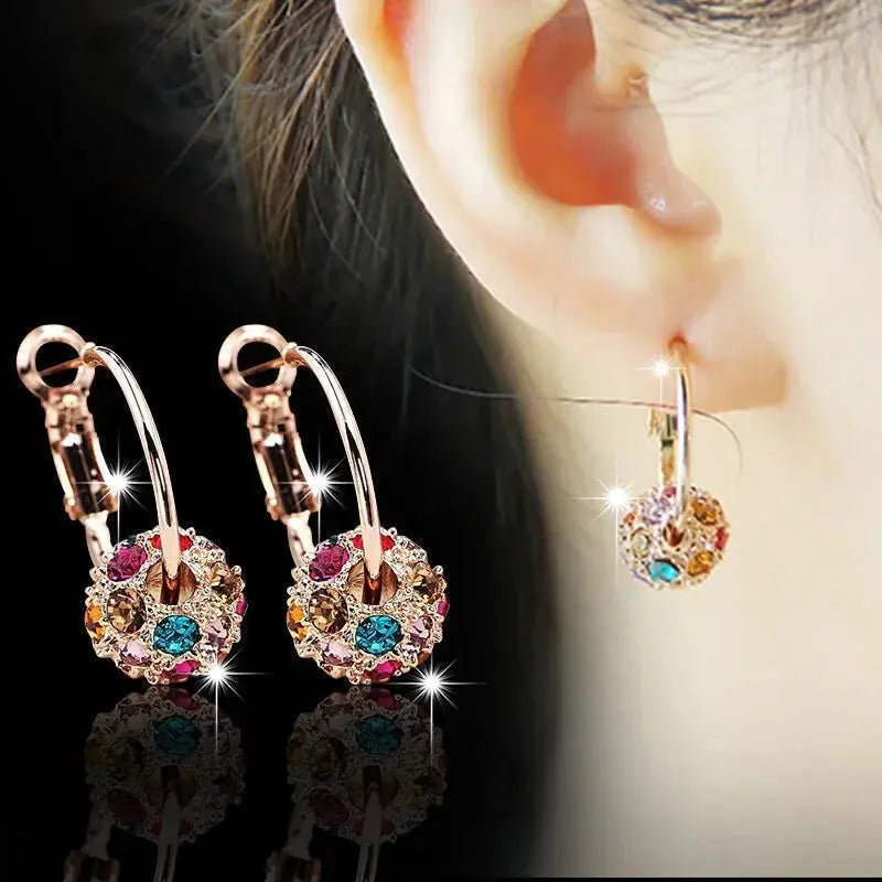 Fashion Trend Earrings Zircon Pendant Earrings Shiny Earrings for Women's Wedding Betrothal Bride Jewelry Birthday Gift theelegancejewellery