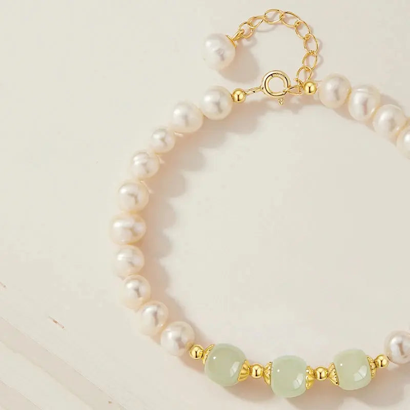 Sexy Young Girls Best Selling Fashion Luxury Fine Jewelry New Natural Hetian Jade Round Green Beads Bracelet Exquisite Elegant theelegancejewellery