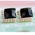 2025 Hot Sales New  Luxury Black Gem Earrings Fashion Crystal Earrings Jewellery Gift  E114 theelegancejewellery