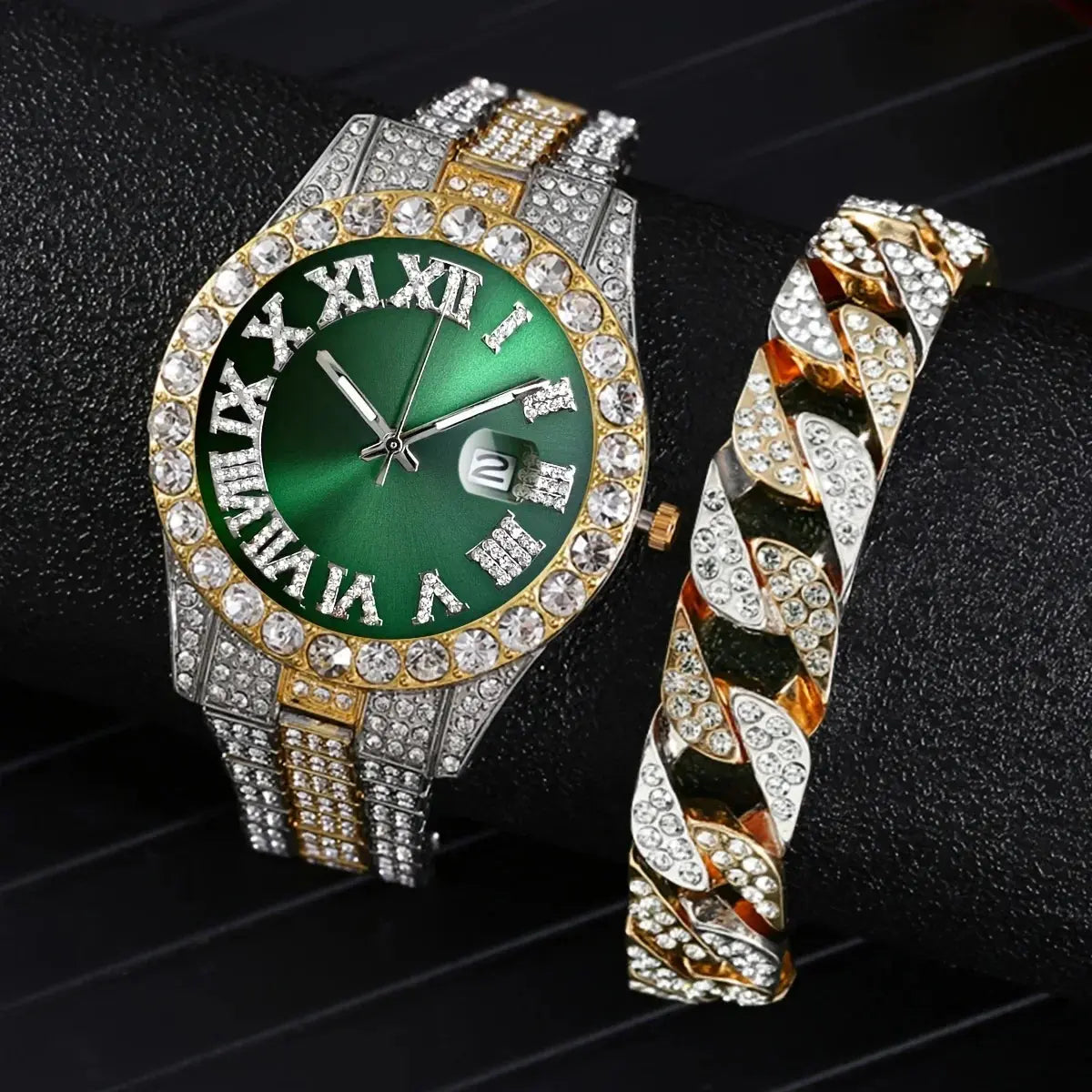 Hip Hop Watch  Watch Luxury Water Proof Brand Watches Stainless Steel Round Clock  Quartz Wrist Watches Gift theelegancejewellery
