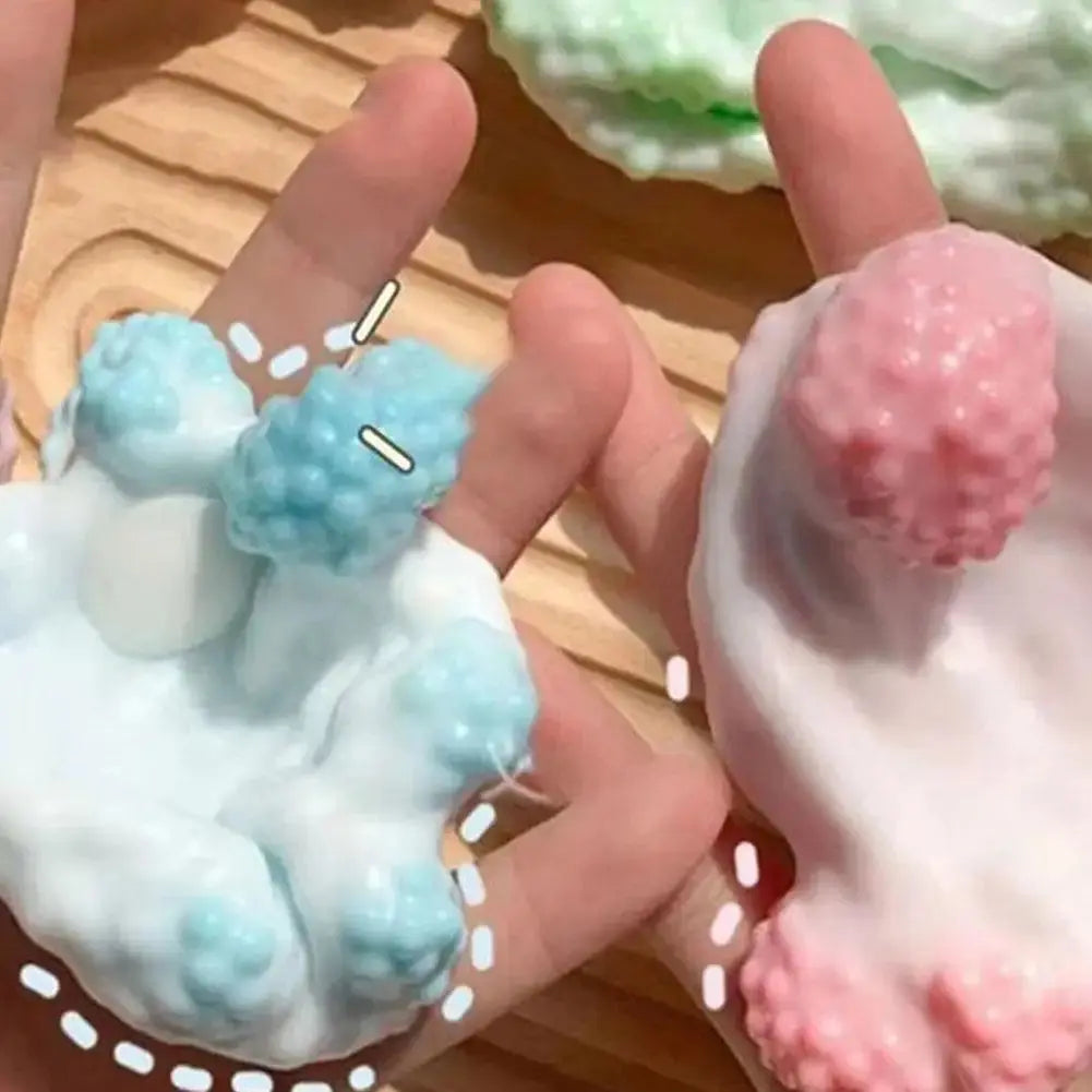 Squishy Ball Ice Skin Stress Relief Toy Super Soft Sticky Handmade Slow Rising Sensory Fidget Toy for Kids Adult Anxiety Relief theelegancejewellery